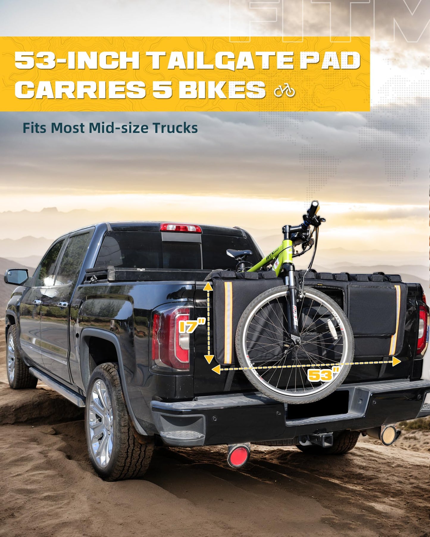 Trumgeta 53" Tailgate Bike Pad - Mid-Size Pickups