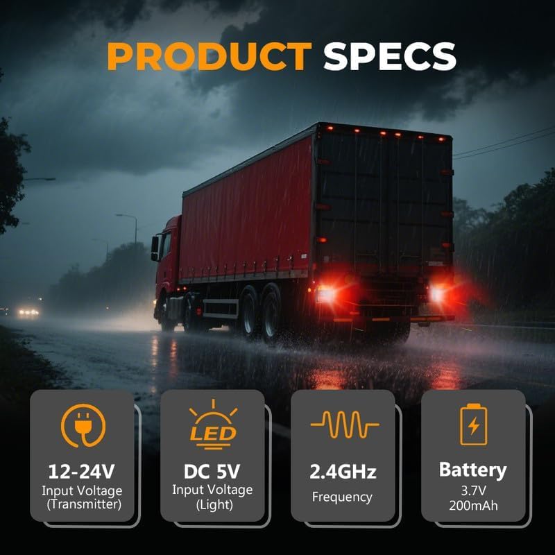 LED Wireless Trailer Lights Kit