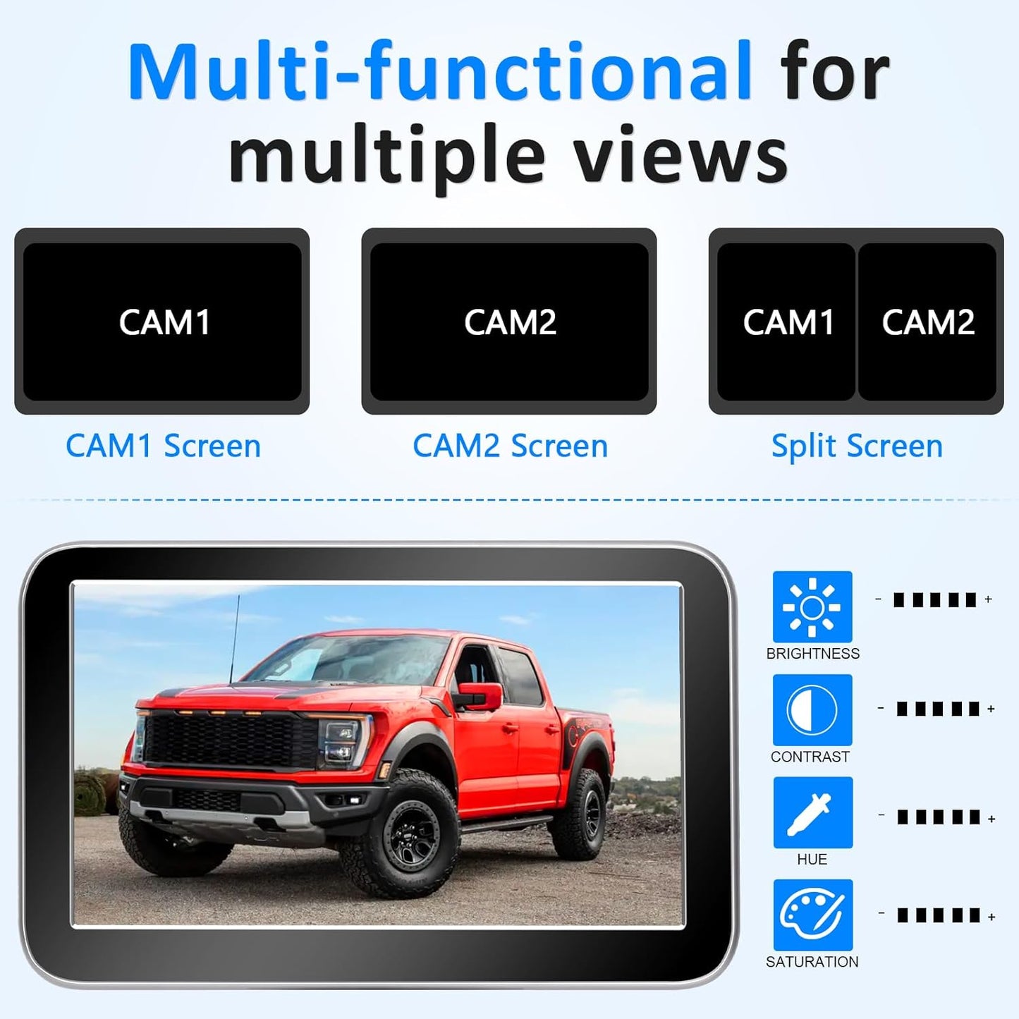 ﻿Wireless Backup Camera for Trucks - 7 Inch Monitor