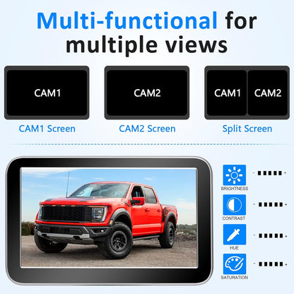 ﻿Wireless Backup Camera for Trucks - 7 Inch Monitor