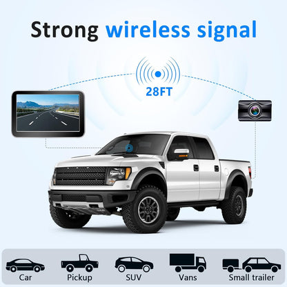 ﻿Wireless Backup Camera for Trucks - 7 Inch Monitor