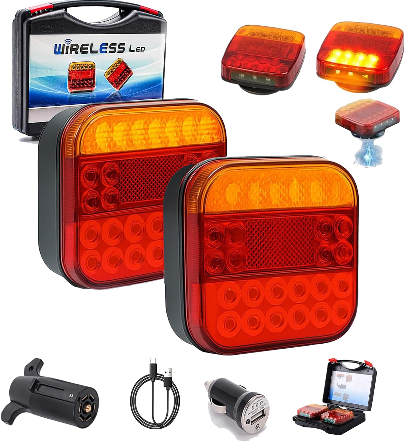 LED Wireless Trailer Lights Kit