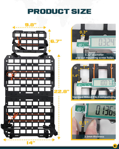 Trumgeta Seat Back MOLLE Panel - Universal Truck Organizer