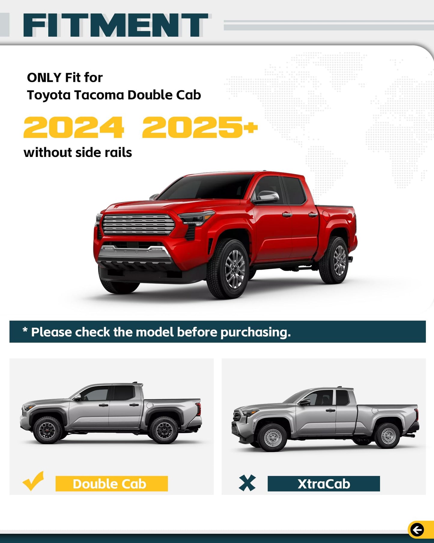 Trumgeta 260lb Aluminum Roof Rack - 2024-2026 Tacoma Double Cab