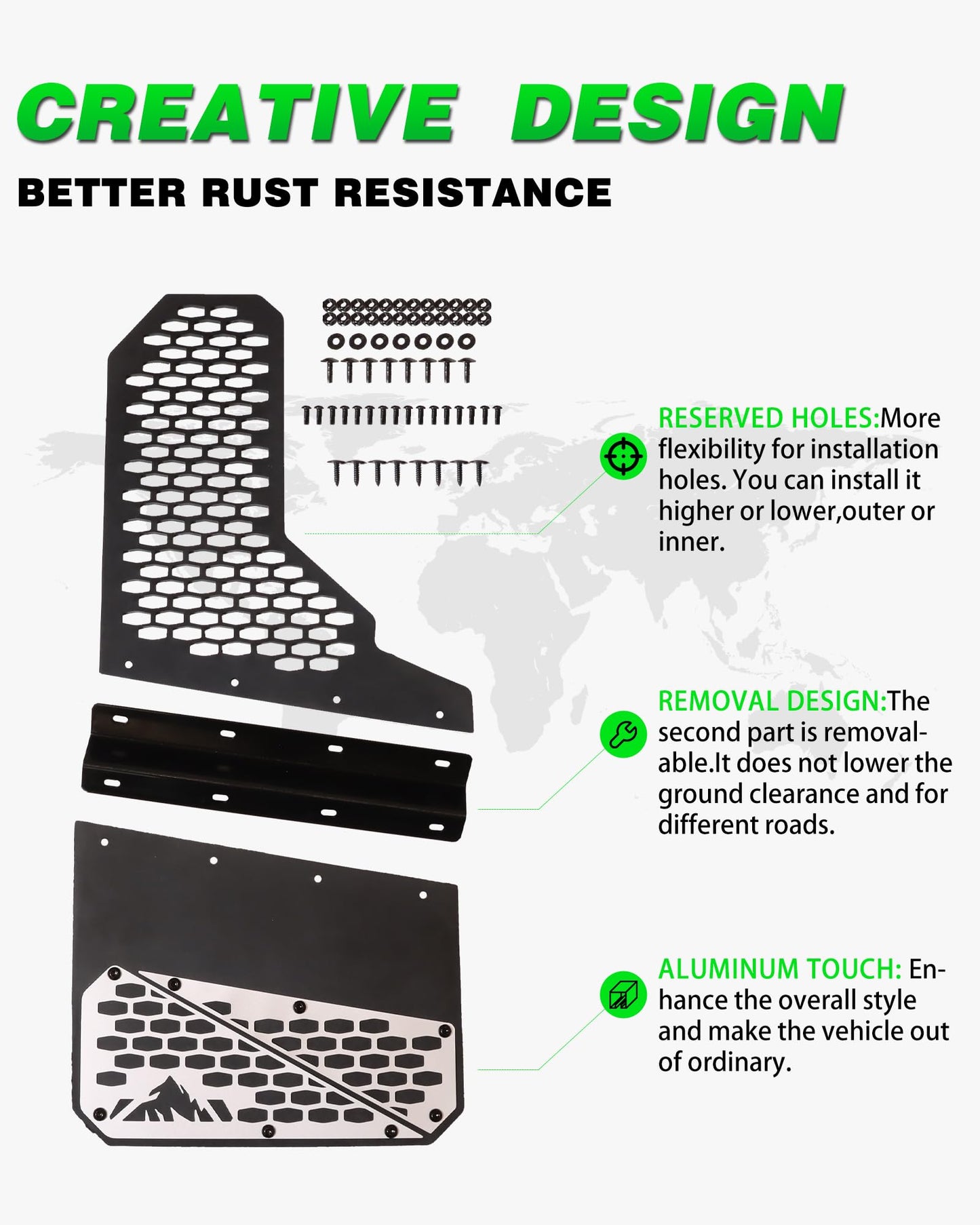 Trumgeta Universal Truck Mud Flaps Splash Guards - 2 Pack