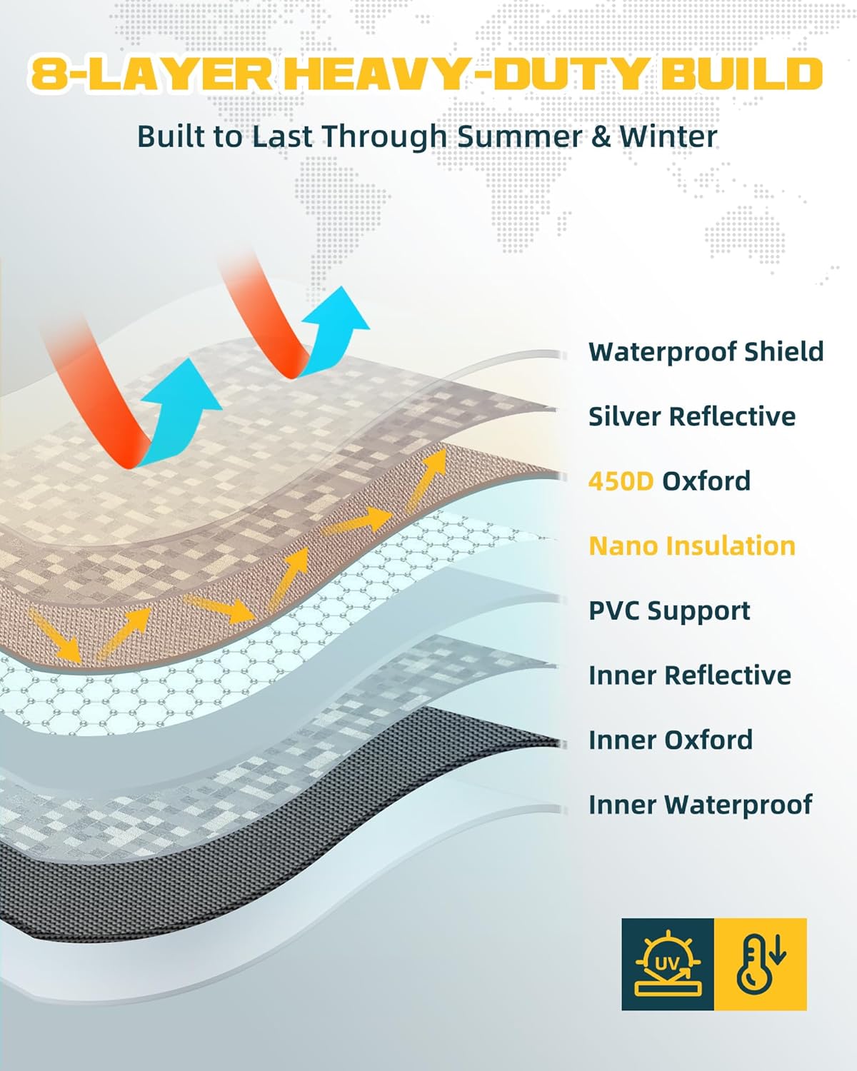 Windshield Sun Shade - Toyota Tacoma 2016-2023 UV Blocking