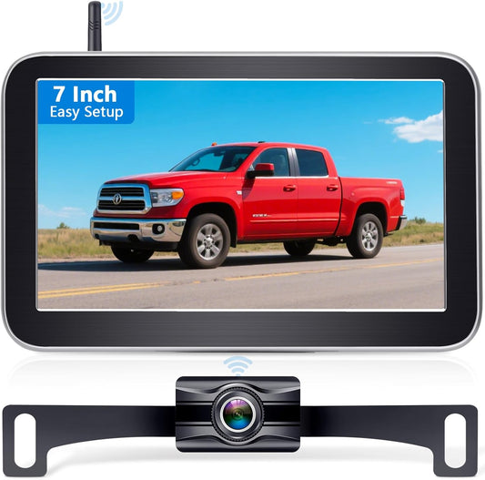 ﻿Wireless Backup Camera for Trucks - 7 Inch Monitor