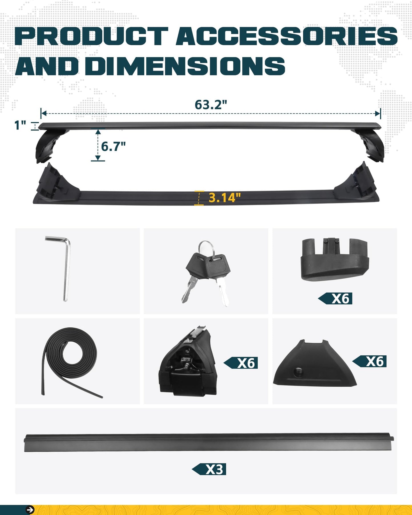 Trumgeta 330lb Roof Racks - Jeep Wrangler JK JL Gladiator 2007-2026