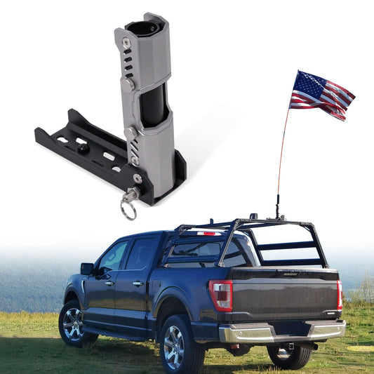 Trumgeta Foldable Flag Pole Mount - Universal Truck SUV Roof Rack