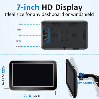 ﻿Wireless Backup Camera for Trucks - 7 Inch Monitor