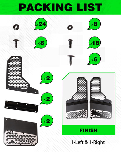 Trumgeta Universal Truck Mud Flaps Splash Guards - 2 Pack