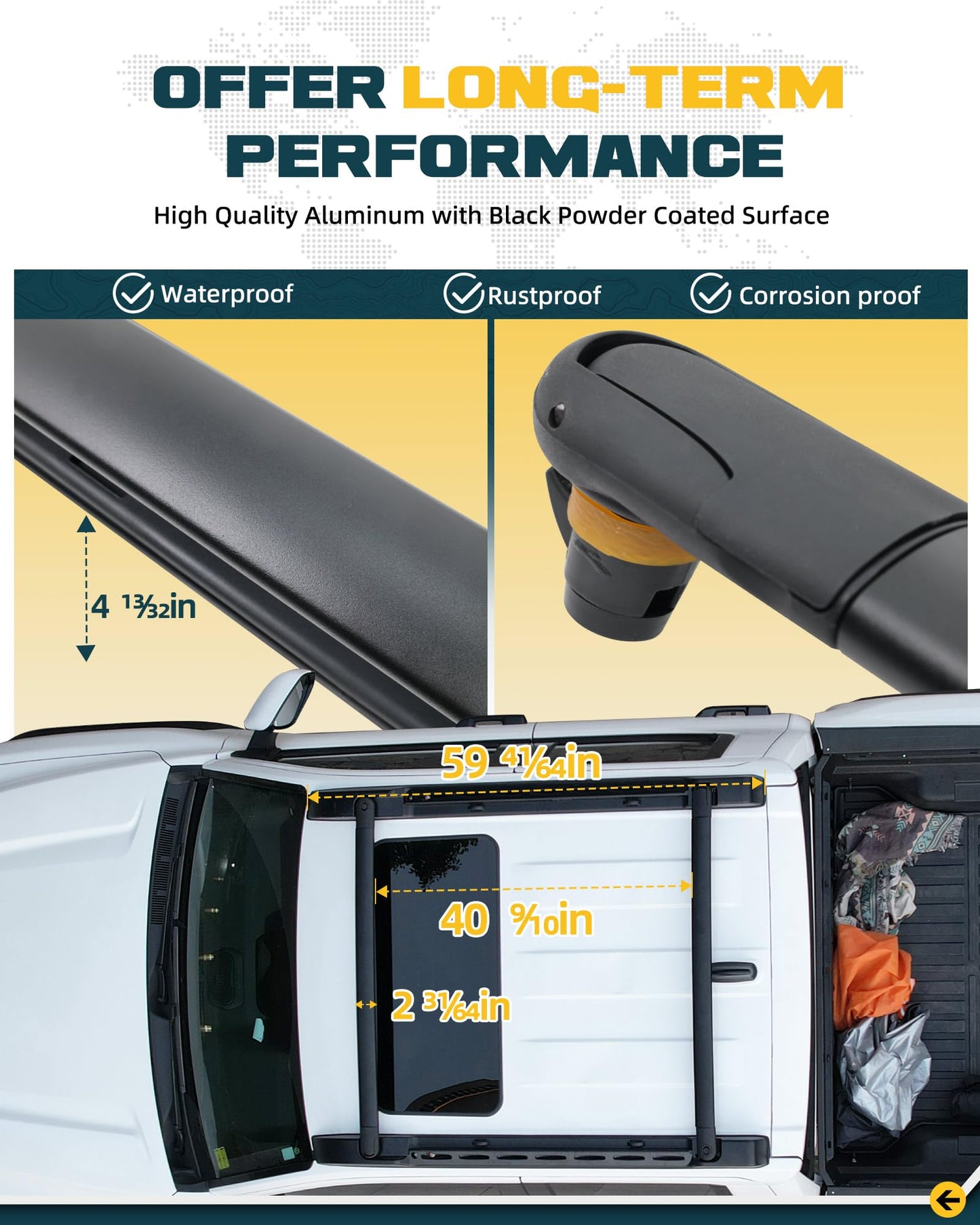 Trumgeta 260lb Aluminum Roof Rack - 2024-2026 Tacoma Double Cab