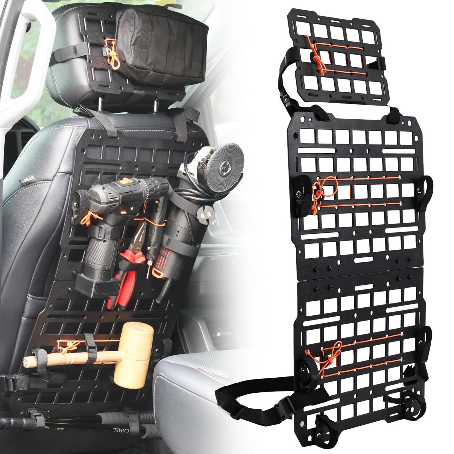 Trumgeta Seat Back MOLLE Panel - Universal Truck Organizer