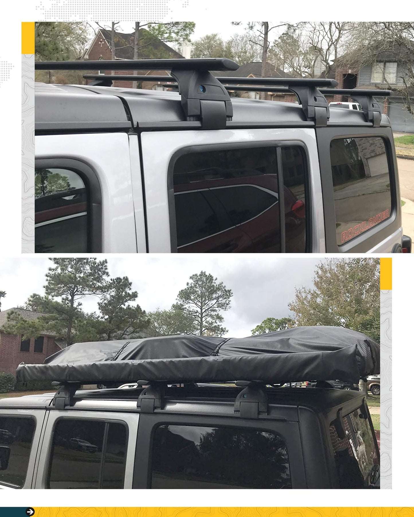 Trumgeta 330lb Roof Racks - Jeep Wrangler JK JL Gladiator 2007-2026