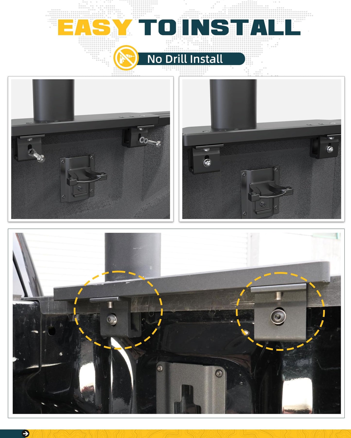 Trumgeta 800lb Truck Ladder Rack - F150 Ram 1500 Silverado