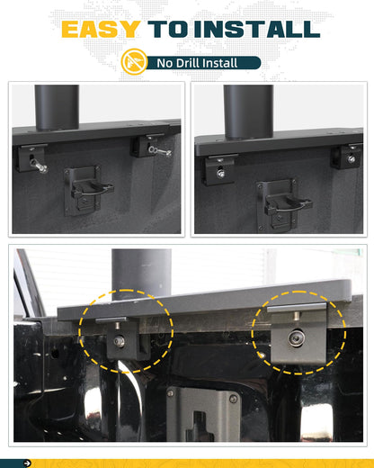 Trumgeta 800lb Truck Ladder Rack - F150 Ram 1500 Silverado