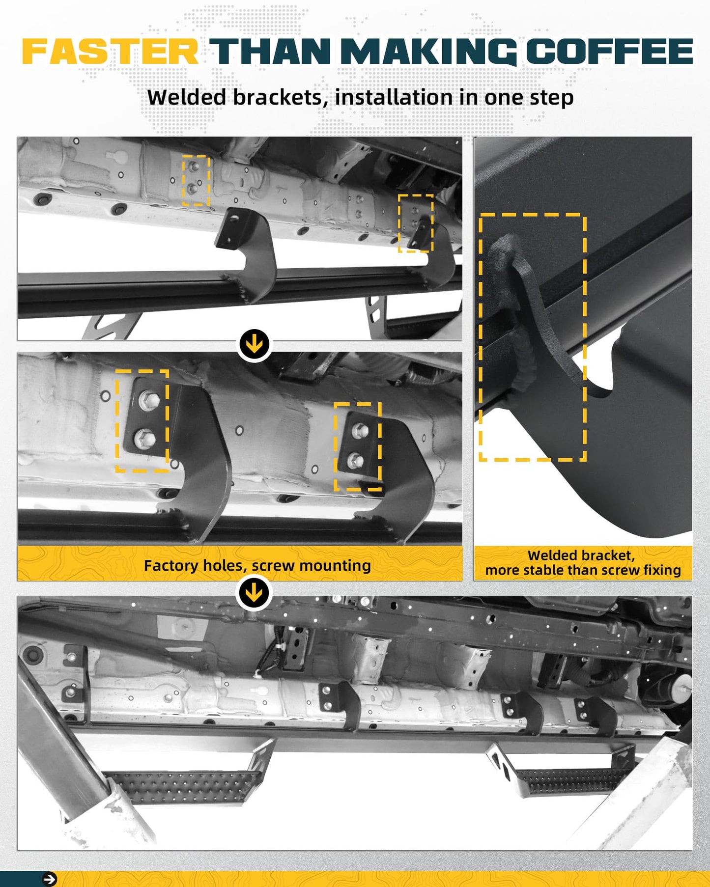Trumgeta 600lb Drop Down Running Boards - 2024-2026 Tacoma