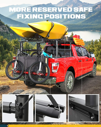 Trumgeta 800lb Truck Ladder Rack - F150 Ram 1500 Silverado