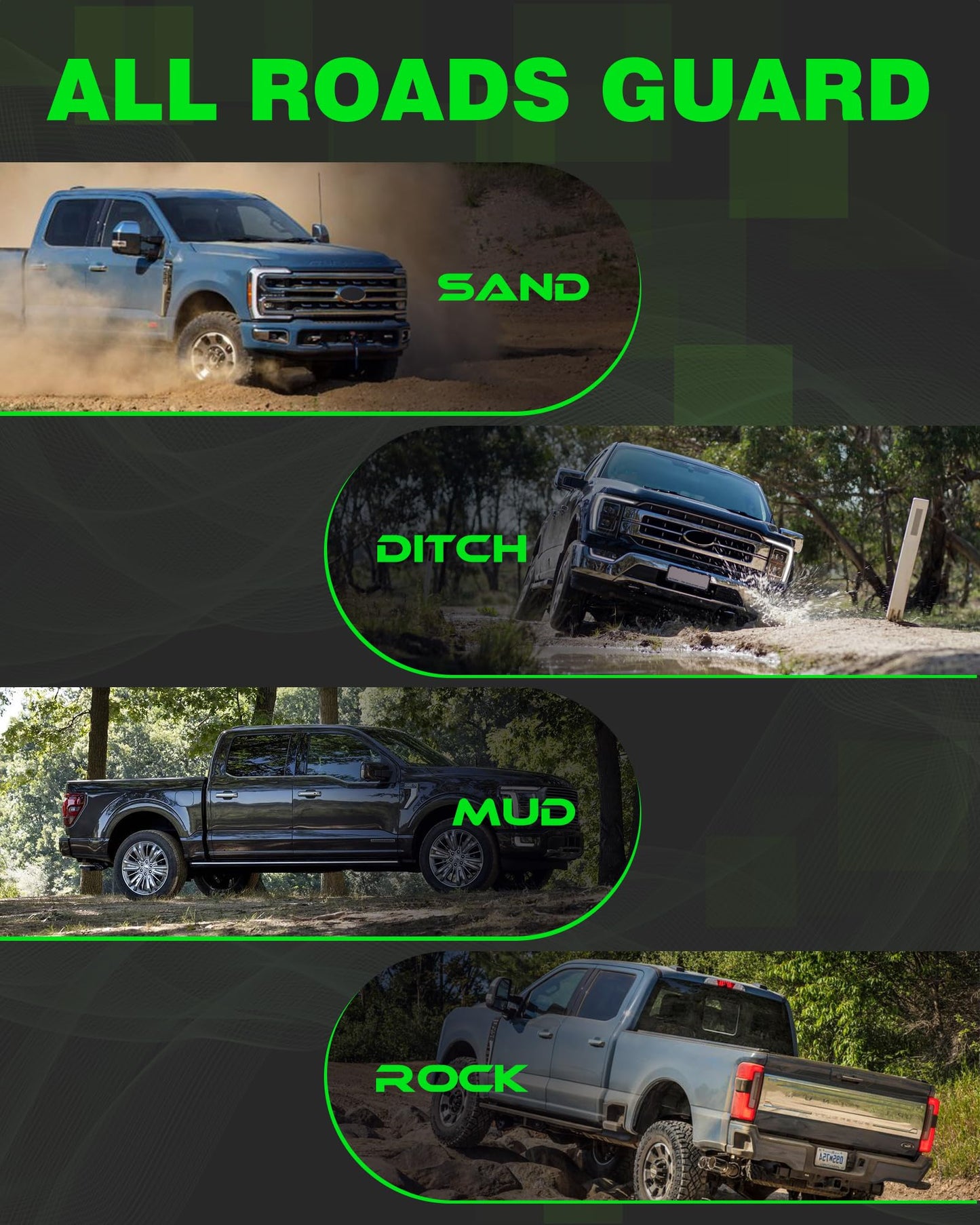 Trumgeta Universal Truck Mud Flaps Splash Guards - 2 Pack