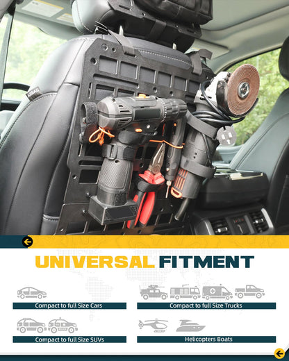 Trumgeta Seat Back MOLLE Panel - Universal Truck Organizer