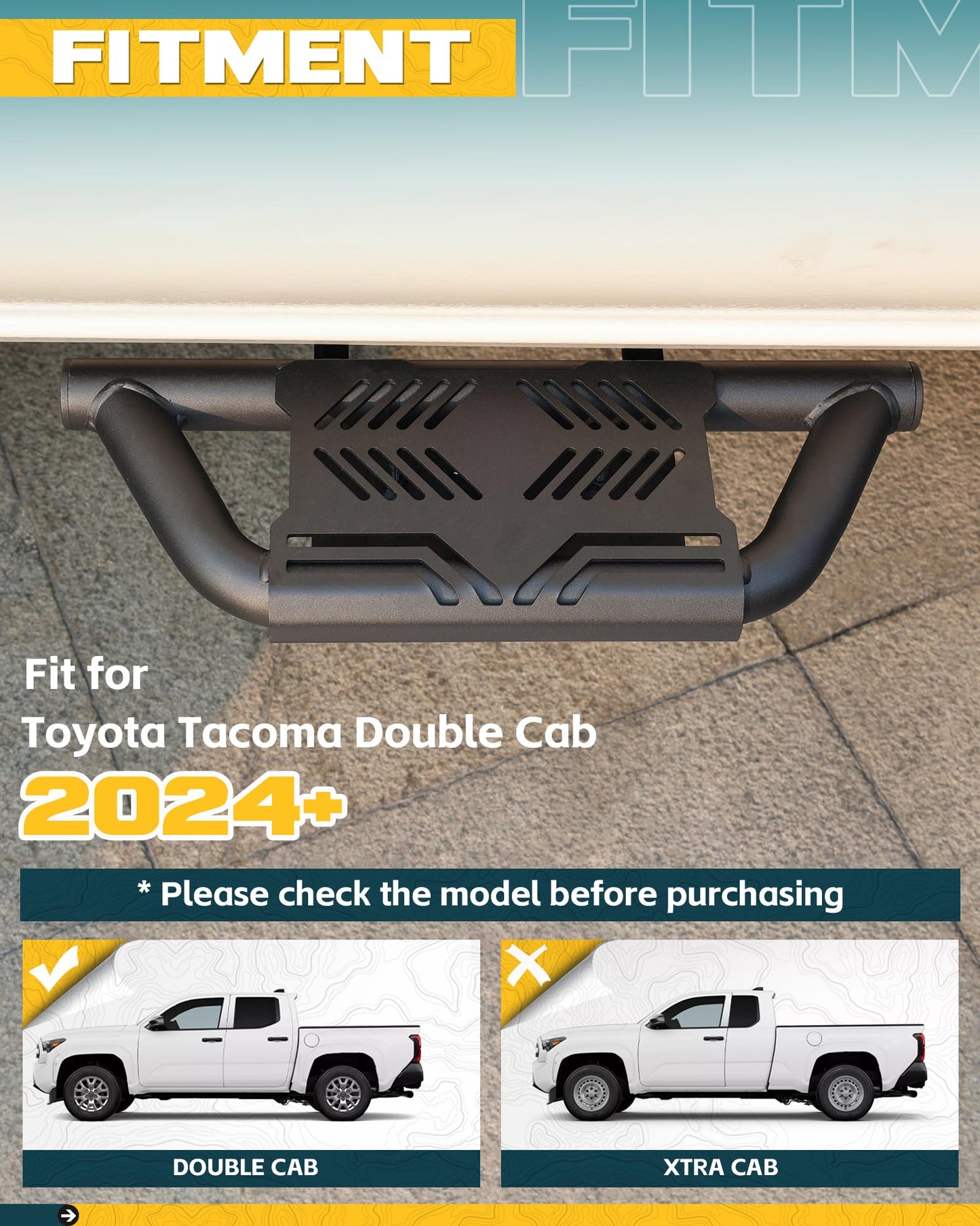 Trumgeta EZ Side Steps - 2024-2026 Toyota Tacoma 350lb Capacity