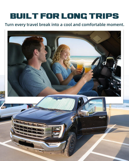 Trumgeta Windshield Sun Shade - Ford F-150 2021-2026 UV Blocking