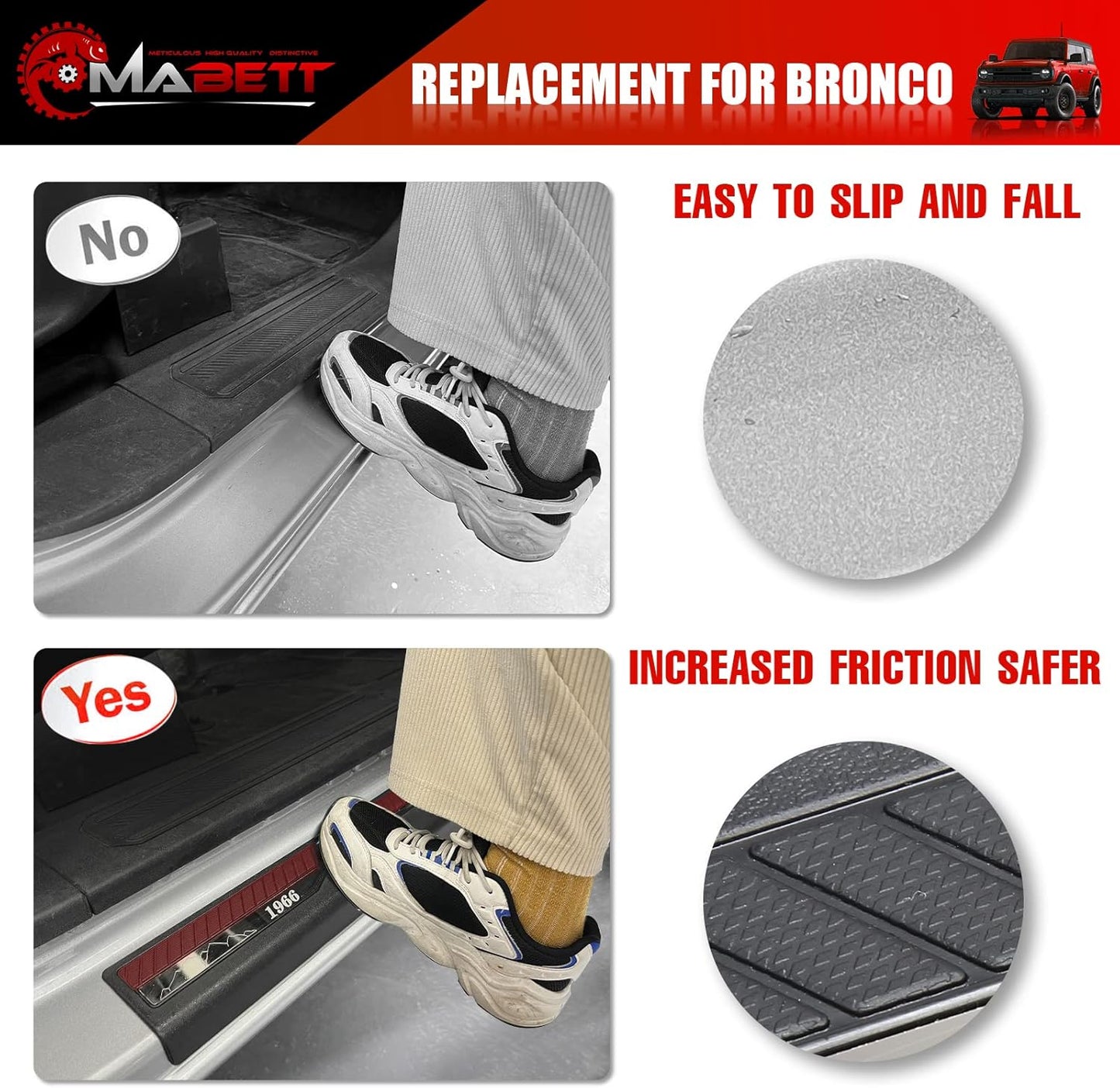 Door Edge Guards for Ford Bronco Accessories 2021-2025 4 Door, Bronco Door Sill Protectors