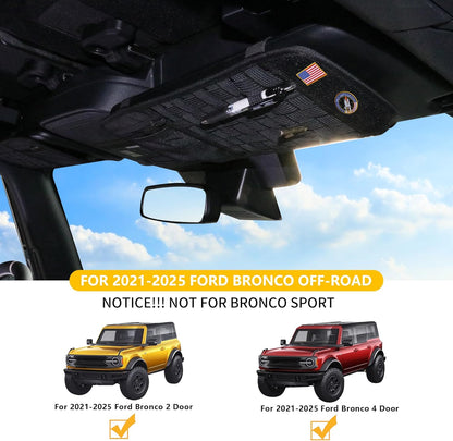 Tactical Sun Visor Organizer Visor Storage Compatible with 2021-2025 Ford Bronco 2/4 Door