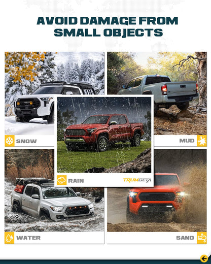 Trumgeta Rear Bumper End Caps - 2024-2026 Toyota Tacoma Black