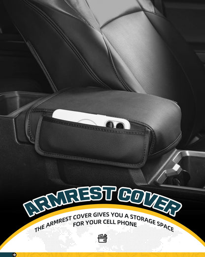 Trumgeta Leather Seat Covers - 2024-2026 Tacoma Full Set Black