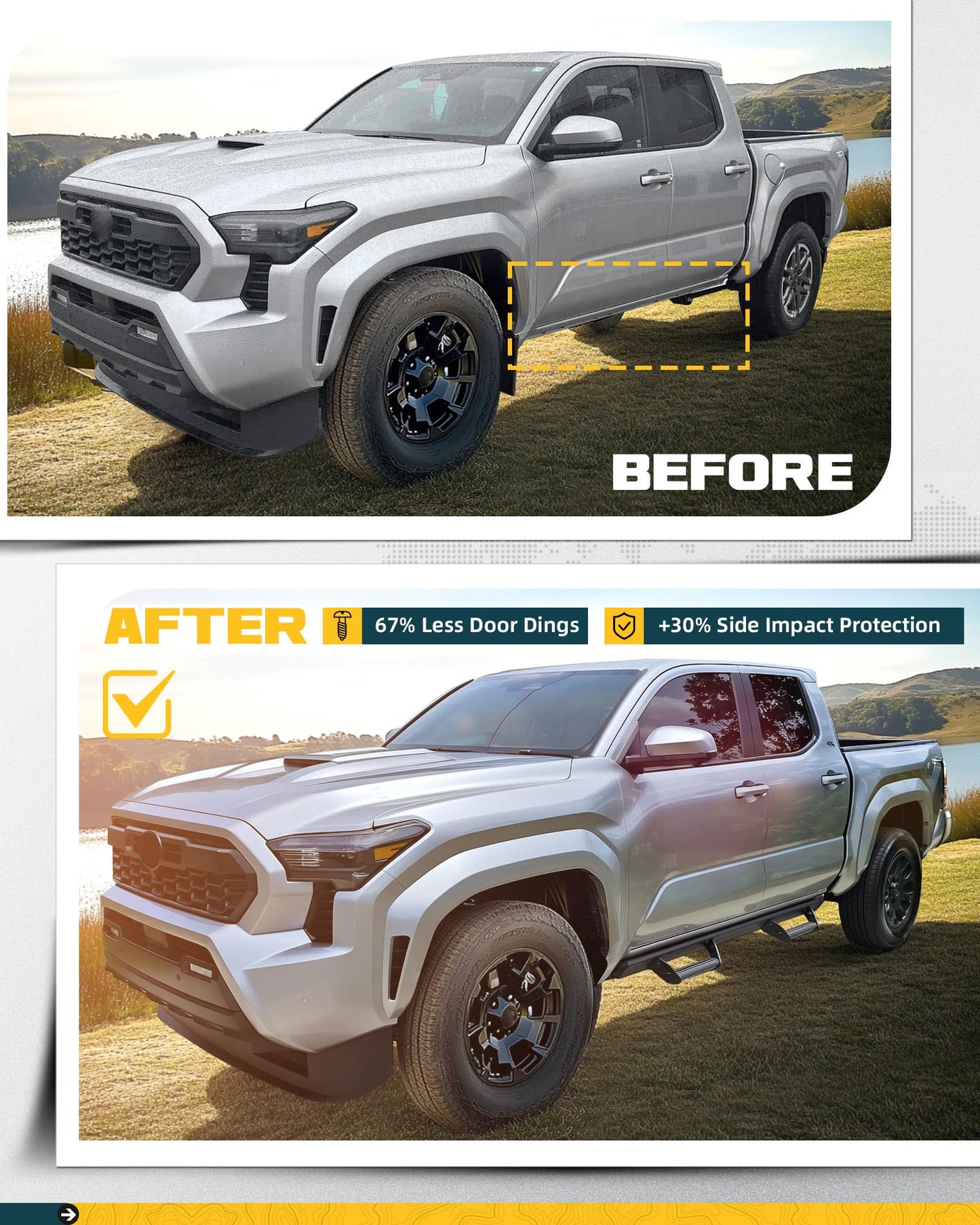 Trumgeta 600lb Drop Down Running Boards - 2024-2026 Tacoma