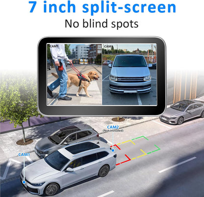 ﻿Wireless Backup Camera for Trucks - 7 Inch Monitor