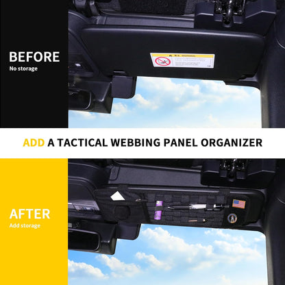 Tactical Sun Visor Organizer Visor Storage Compatible with 2021-2025 Ford Bronco 2/4 Door