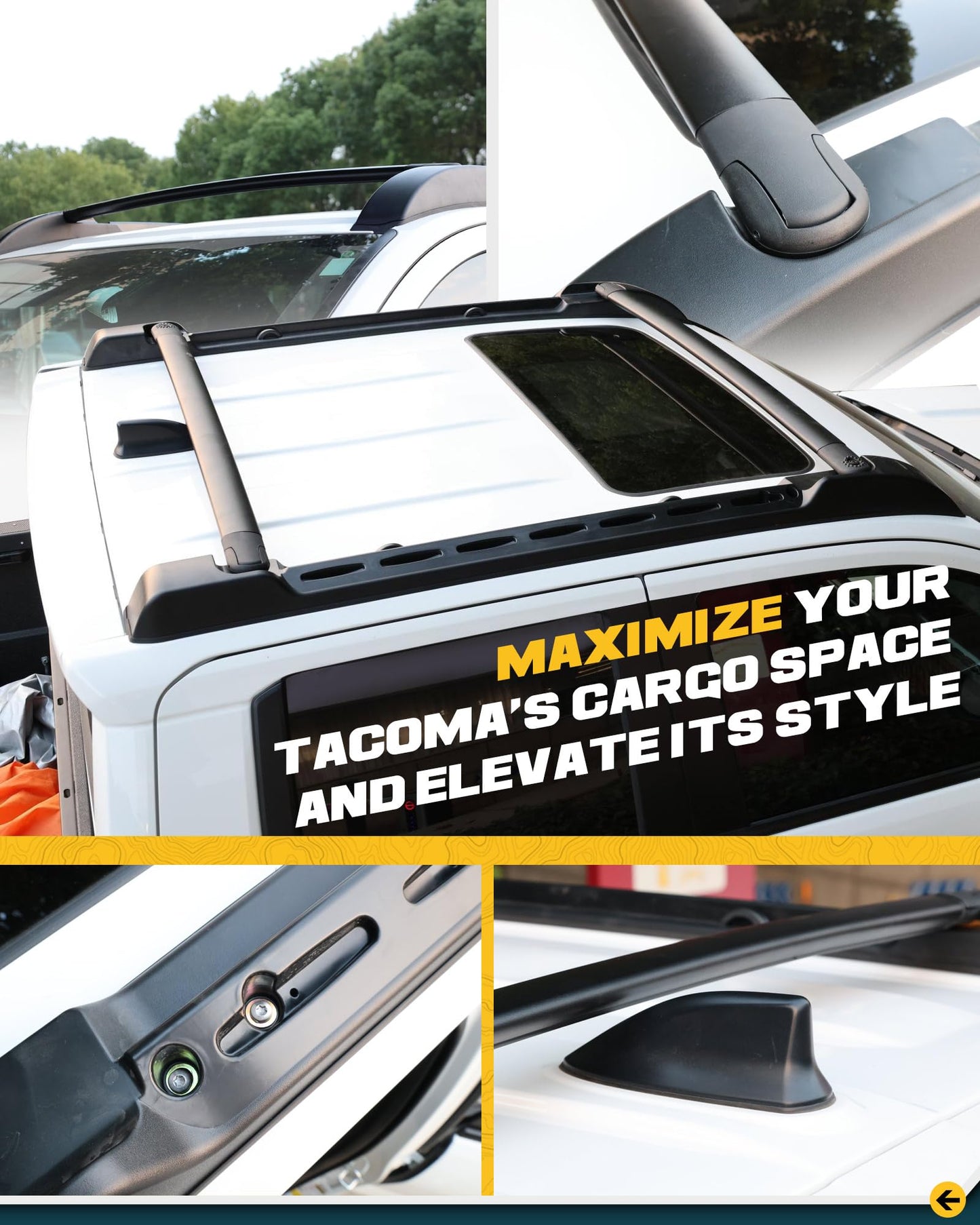 Trumgeta 260lb Aluminum Roof Rack - 2024-2026 Tacoma Double Cab