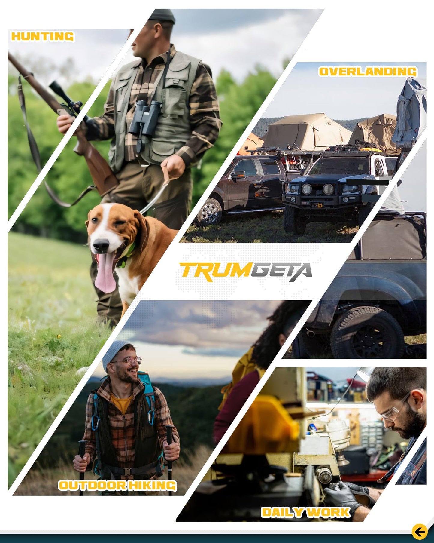 Trumgeta 7x13" Sun Visor MOLLE Panel - Universal Vehicle Organizer