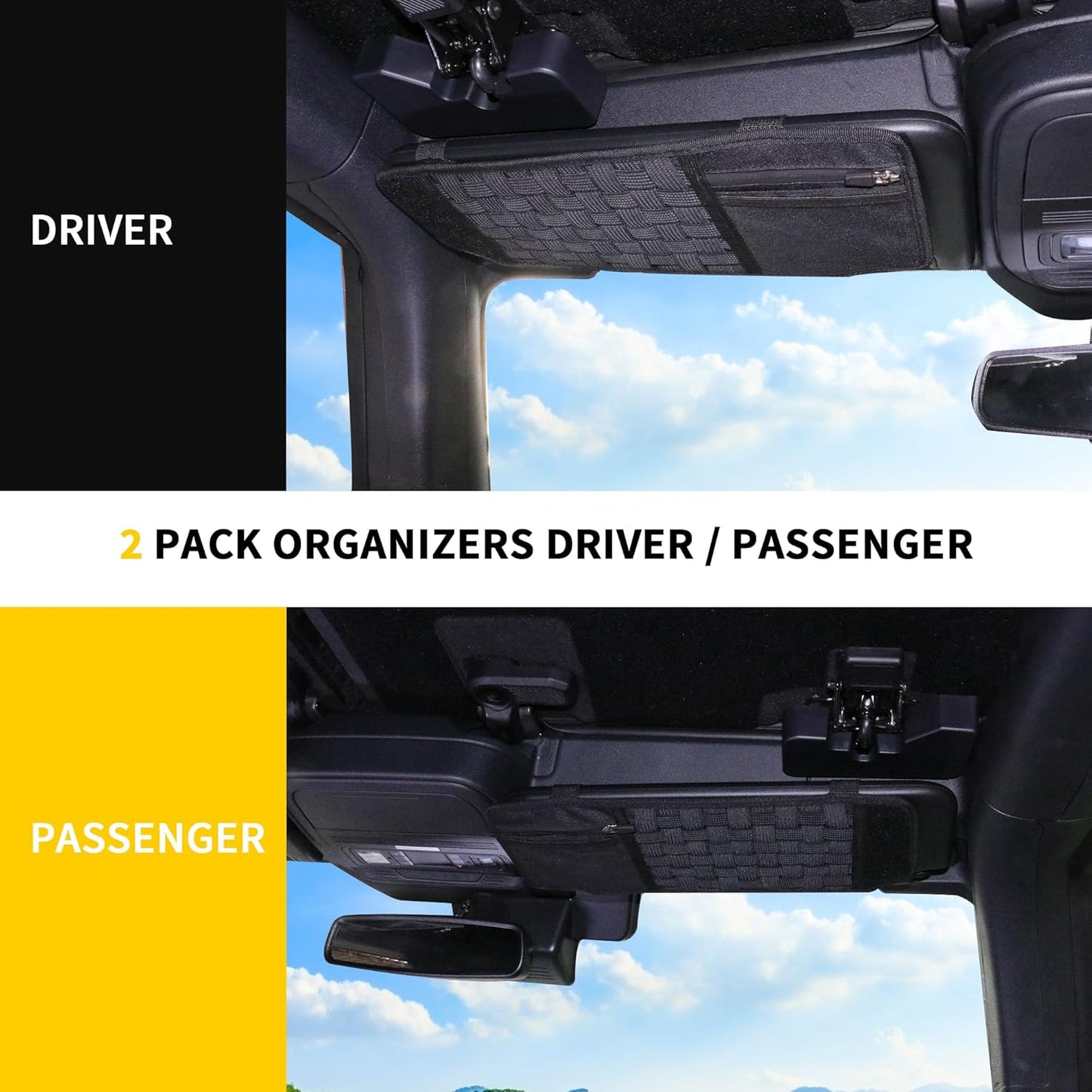 Tactical Sun Visor Organizer Visor Storage Compatible with 2021-2025 Ford Bronco 2/4 Door