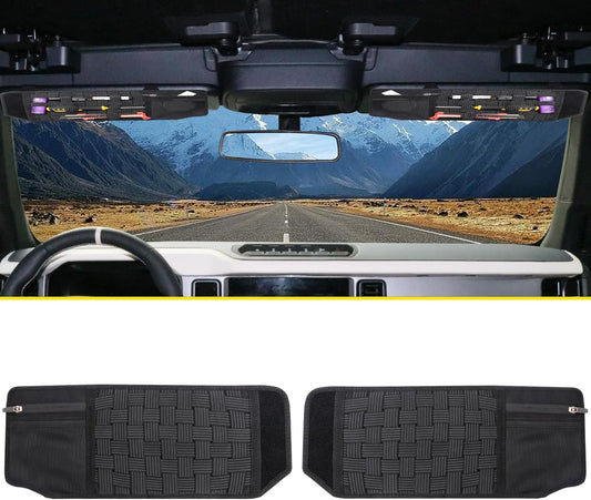 Tactical Sun Visor Organizer Visor Storage Compatible with 2021-2025 Ford Bronco 2/4 Door